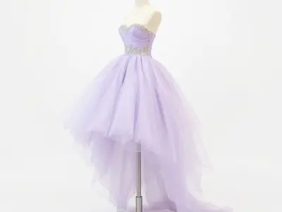 Whimsical Evening Dress Mannequin Model Pack Low-poly 3D model