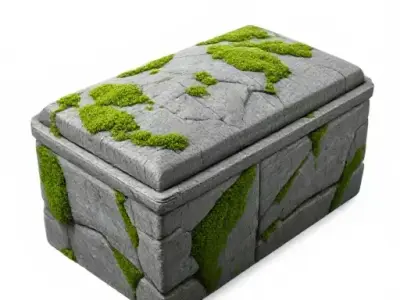 WetStone Sarcophagus Low-poly 3D model