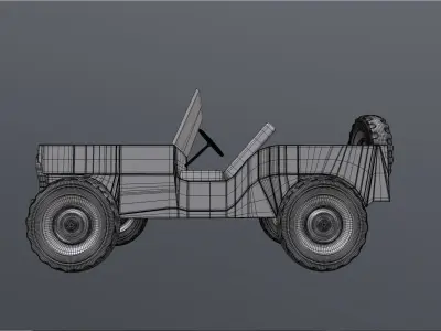 WW2 willys jeep 3D model