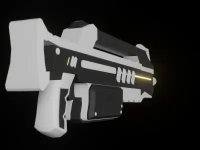 Weapon laser Low-poly 3D model