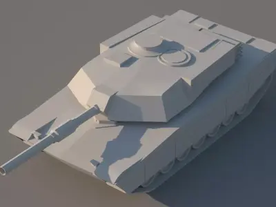 m1 abrams tank usa Low-poly 3D model