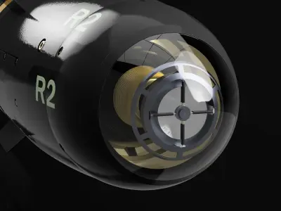 AGM-114 Hellfire Missile - Extreme Detail - 3D Print Ready 3D print model