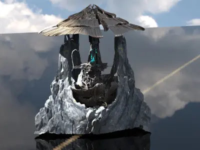 Severance mushroom rock  3D model