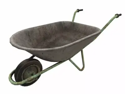 Wheelbarrow Low-poly 3D model order