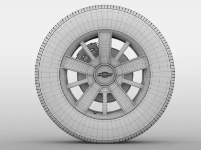Chevrolet Silverado High Country wheel 2017 3D model
