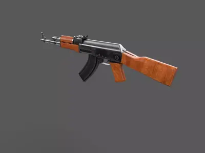 AK-47  Low-poly 3D model purchase