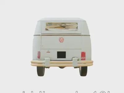 VW T Bus Vintage Vehicle Model Low-poly 3D model