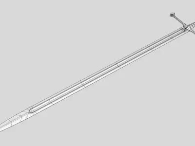 Anduril Narsil Low-poly 3D model