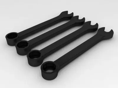 Wrench 3d model set of wrenches 3D model