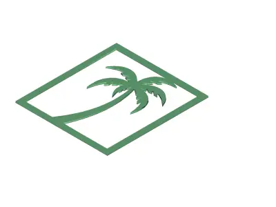 Palm Tree Wall Art Mold Digital File for Casting 3D model