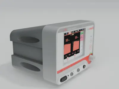 Hospital Equipment RF Lesion generator inomed Low-poly 3D model