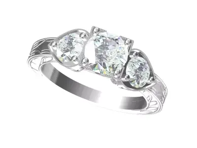 Wedding Ring  3D print model 379