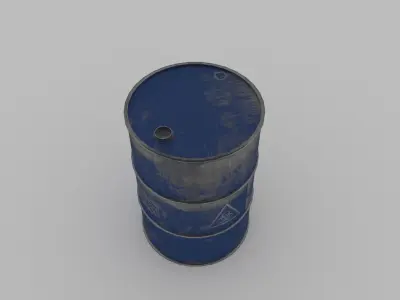 OIL BARREL SET Low-poly 3D model