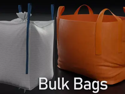 Industrial Bulk Bags Combo Low-poly 3D model