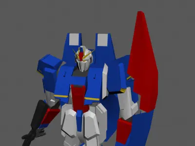 Gundam Low-poly 3D model