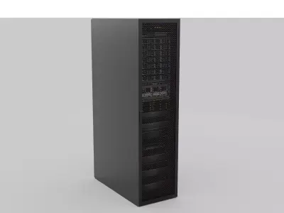 Low Poly Data Center Server Rack 3D model