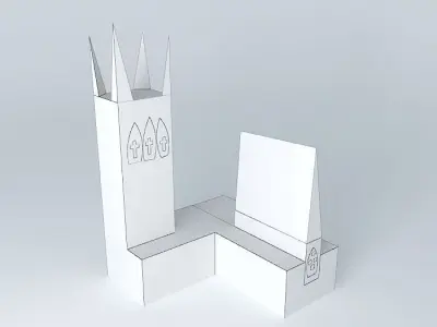 church paper tower Free 3D model