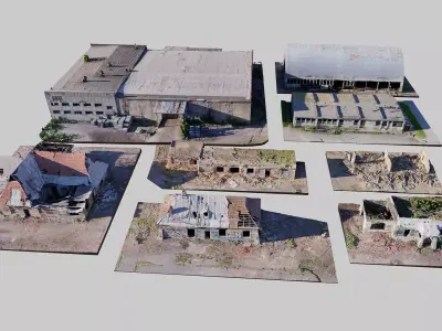 Abandoned-Soviet-Base-Kitbash 3D model