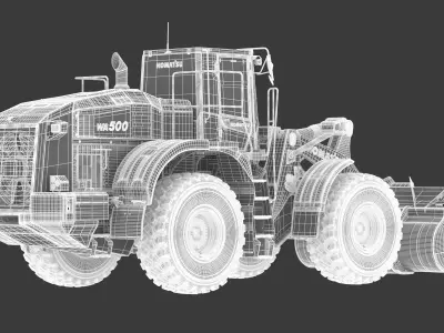 Komatsu WA500-8 Yard Loader New Cabin 3D model