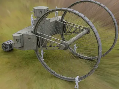 tank king Low-poly 3D model