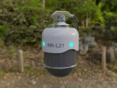 Scifi Grenade  Low-poly 3D model