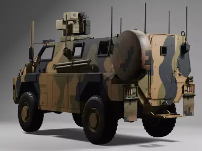 Bushmaster MRAP Low-poly 3D model