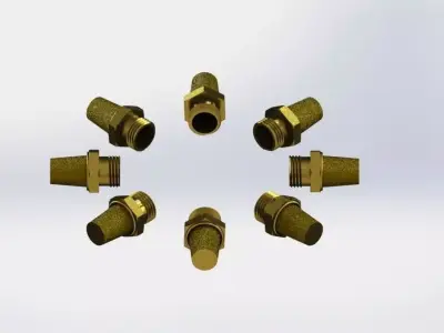 pneumatic silencer Free 3D model