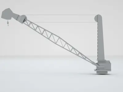 Naval Crane 2 - World War 2 Battleship 3D model