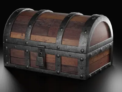 treasure Chest Low-poly 3D model