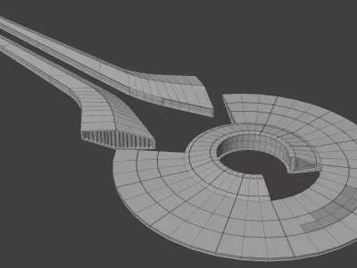 Star Trek Friendship-Class Starship Low-poly 3D model