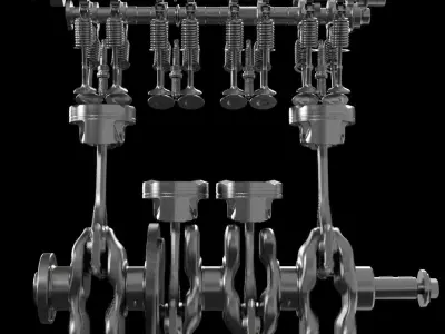 Engine Piston Model 3D model