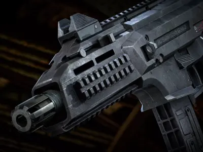 TS Swordfish SMG Low-poly 3D model