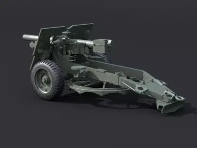 Ordnance QF 25 Pounder 3D model