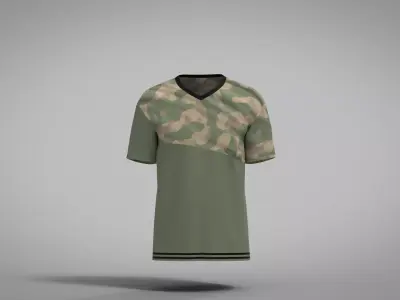 Military Outfit - T-shirt Low-poly 3D model 56