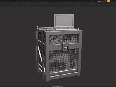 Rust Hacked Crate Box - Inspired Low-poly 3D model