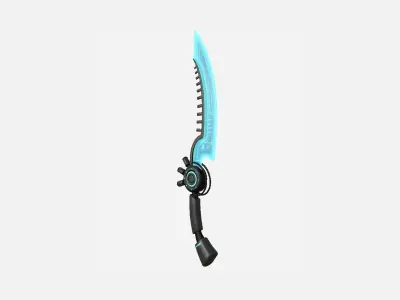 SciFi Dagger A01 Black Blue - Sci Fi Weapon Design Low-poly 3D model