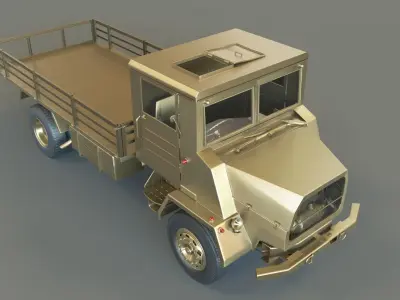 Millitary Truck Low-poly 3D model
