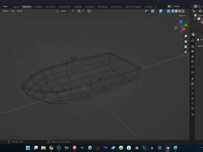 low poly rowboat boat Free low-poly 3D model