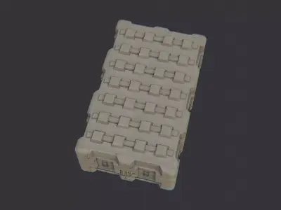 Military Stackable Medical Crate Low-poly 3D model