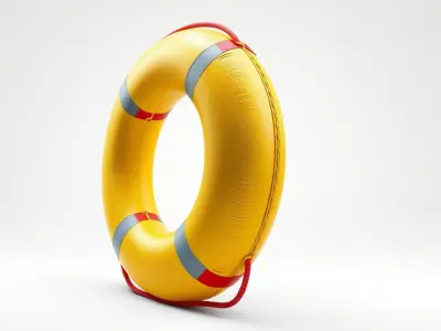 Realistic Inflatable Lifebuoy Model Pack Low-poly 3D model