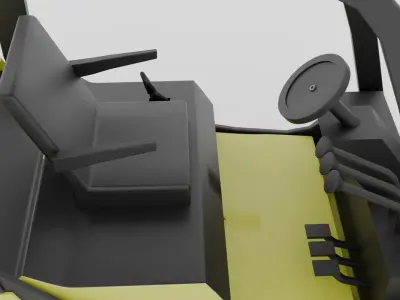 Detailed 3D Forklift Model Low-poly 3D model