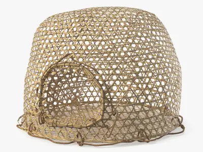Wicker Fish Trap 3D model