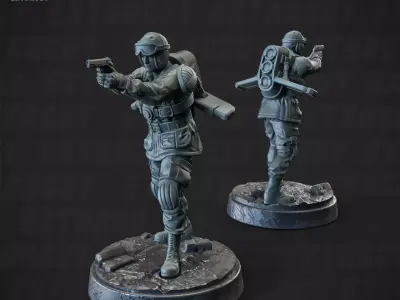 Konfusion 47 Allied Soldiers 3 set 32mm 3D print model