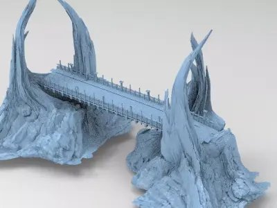 Serpent Mountain Bridges 3D model