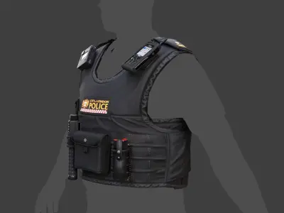 City of London Police Vest  Accessories FIVEM EUP GTA Uniform  Low-poly 3D model