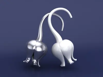 A Part of Lily Of The Valley Flower CAD Design 3D print model