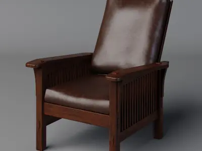 Morris Chair Low-poly 3D model