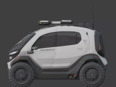 AI-Controlled Urban Patrol Pod 3D Model Low-poly 3D model purchase