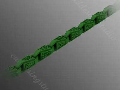 Bracelet ak4 3D print model 3D print model