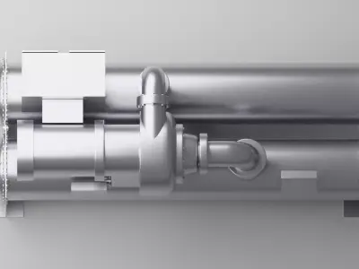 Industrial Chiller Unit 3D Model 3D model